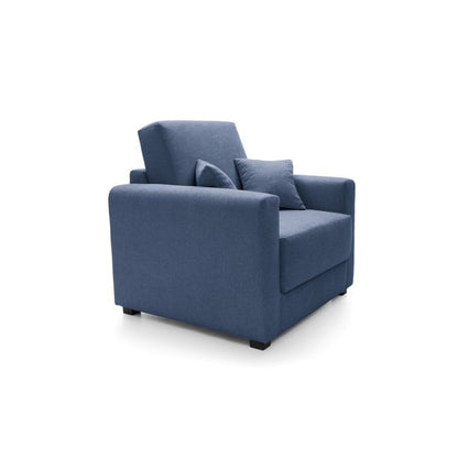 Alexander Armchair 1 Seater Sofabed - Dark Blue Fabric