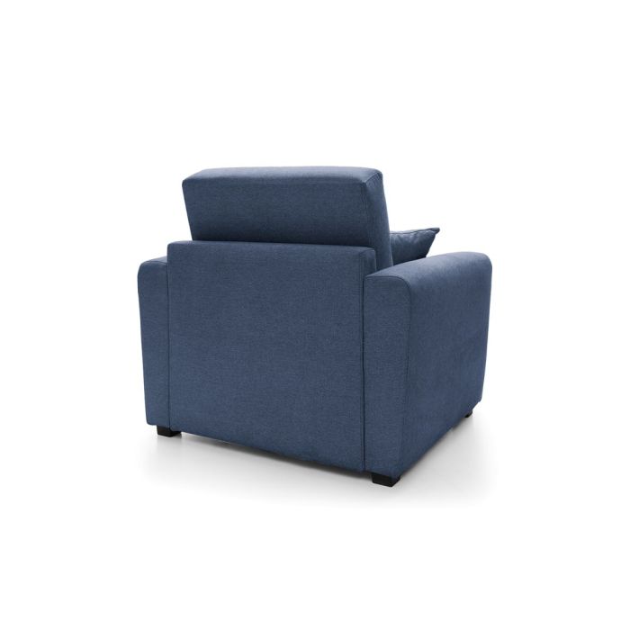 Alexander Armchair 1 Seater Sofabed - Dark Blue Fabric