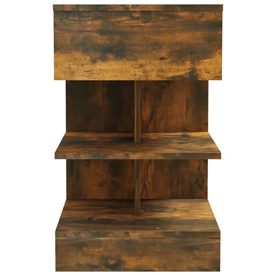 Oluina Wooden Bedside Cabinet With 1 Drawer In Smoked Oak