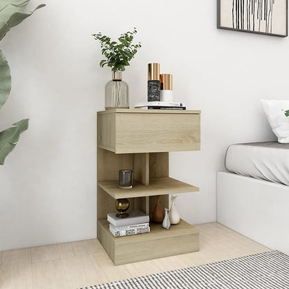 Oluina Wooden Bedside Cabinet With 1 Drawer In Sonoma Oak