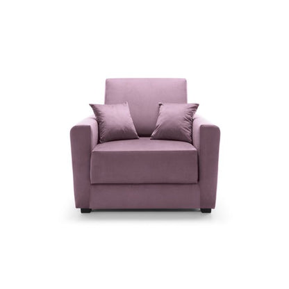 Bristol Velvet Armchair 1 Seater Sofabed - Pink Fabric