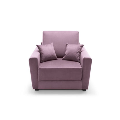 Bristol Velvet Armchair 1 Seater Sofabed - Pink Fabric