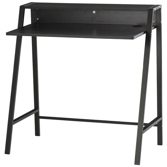 HOMCOM riting Desk Computer Table Home Office PC Laptop Workstation Storage Shelf 84L x 45W cm Black