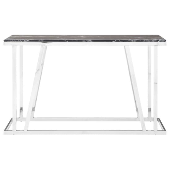 Orion Black Marble Top Console Table With Chrome Frame