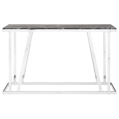 Orion Black Marble Top Console Table With Chrome Frame