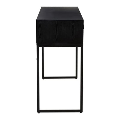 Orphee Wooden Console Table With 2 Drawers In Black