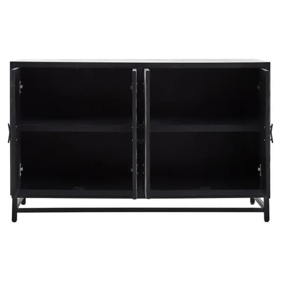 Orphee Wooden Sideboard With 4 Doors In Black