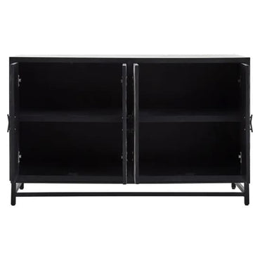 Orphee Wooden Sideboard With 4 Doors In Black