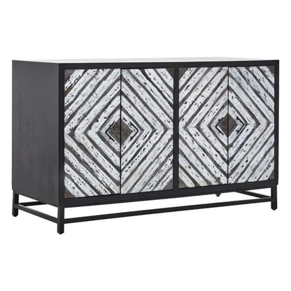 Orphee Wooden Sideboard With 4 Doors In Black