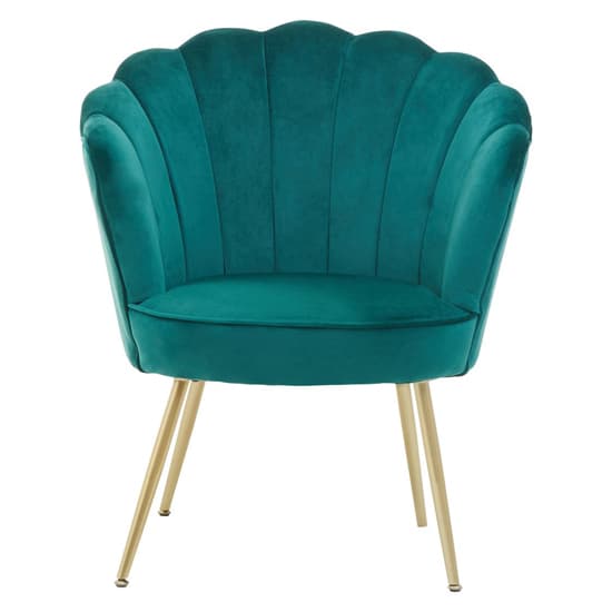 Ovaley Upholstered Velvet Accent Chair In Emerald Green