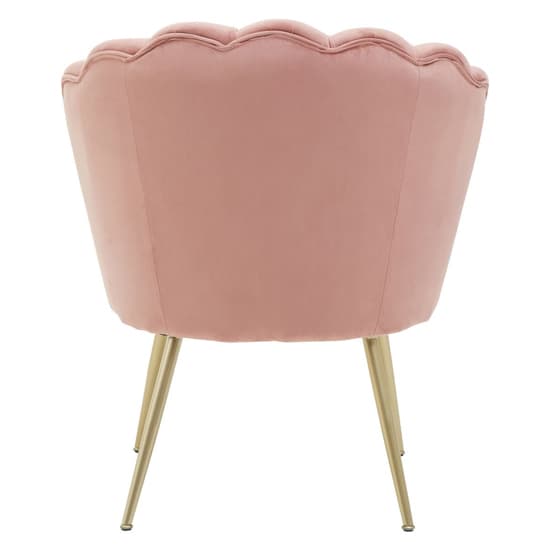 Ovaley Upholstered Velvet Accent Chair In Pink