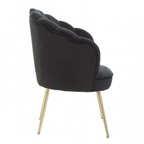 Ovaley Upholstered Velvet Accent Chair In Black