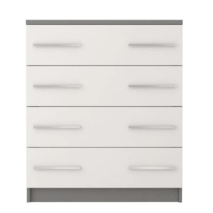 Oxnard Wooden Chest Of 4 Drawers In Matt Grey