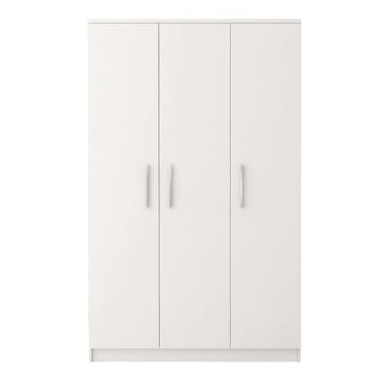 Oxnard Wooden Wardrobe With 3 Doors In Matt White