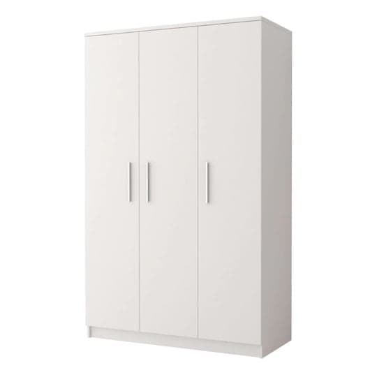 Oxnard Wooden Wardrobe With 3 Doors In Matt White