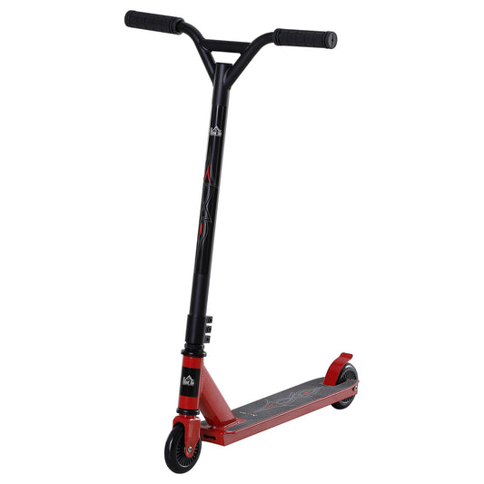 HOMCOM eens Lightweight Steel Stunt Scooter Red