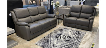 Palermo 3+2 Static Brown Corrected Grain Sofa Set