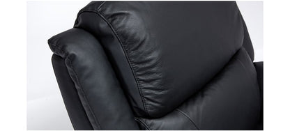 Palermo Black Leather 3-Seater Sofa with 2 Manual Reclining Armchairs - Also Available in Burgundy and Grey