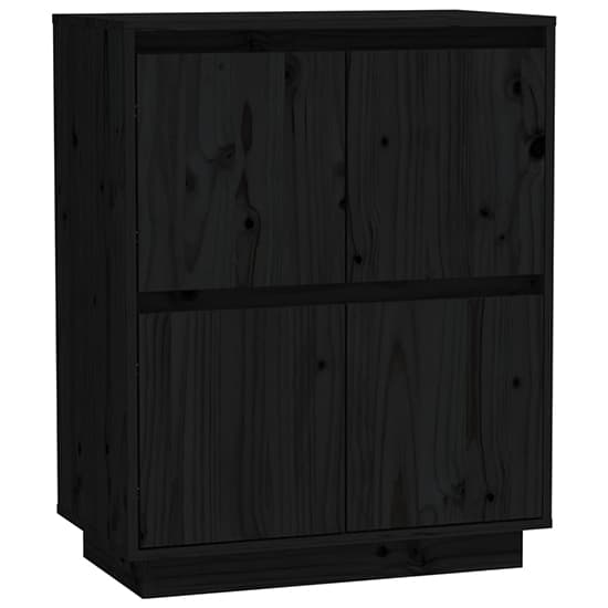 Paolo Pinewood Sideboard With 4 Doors In Black