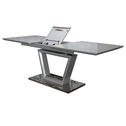 Parisa Extending High Gloss Dining Table In Grey