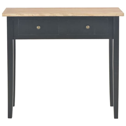 Pasgen Wooden Dressing Console Table With 2 Drawers In Black