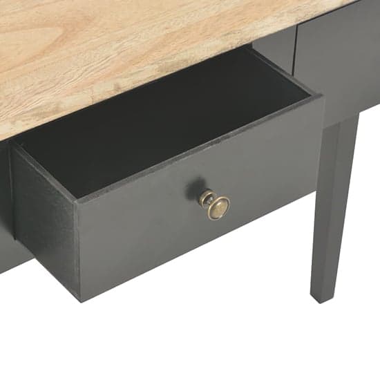 Pasgen Wooden Dressing Console Table With 2 Drawers In Black