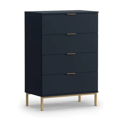 Pavia Wooden Chest Of 4 Drawers In Navy