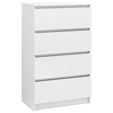 Perris High Gloss Chest Of 4 Drawers In White