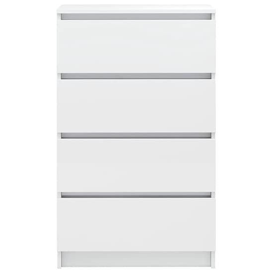 Perris High Gloss Chest Of 4 Drawers In White