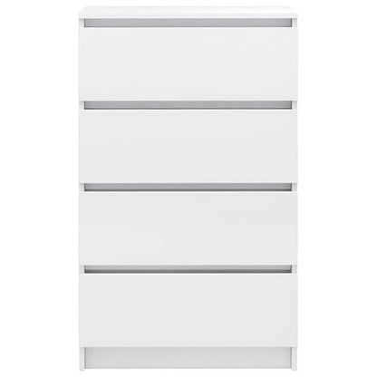 Perris High Gloss Chest Of 4 Drawers In White