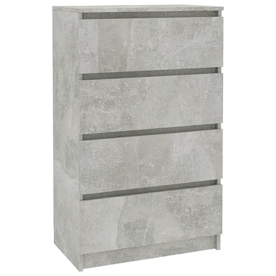 Perris Wooden Chest Of 4 Drawers In Concrete Effect