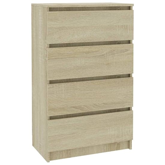 Perris Wooden Chest Of 4 Drawers In Sonoma Oak