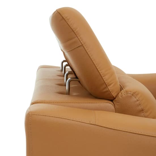 Phoenixville Faux Leather 2 Seater Sofa In Camel