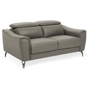 Phoenixville Faux Leather 2 Seater Sofa In Grey