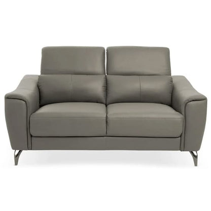 Phoenixville Faux Leather 2 Seater Sofa In Grey