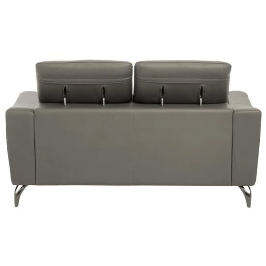 Phoenixville Faux Leather 2 Seater Sofa In Grey