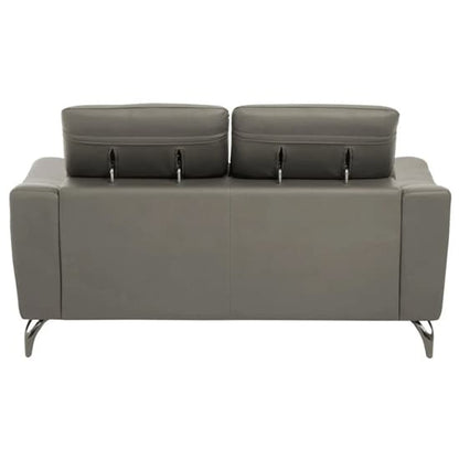 Phoenixville Faux Leather 2 Seater Sofa In Grey