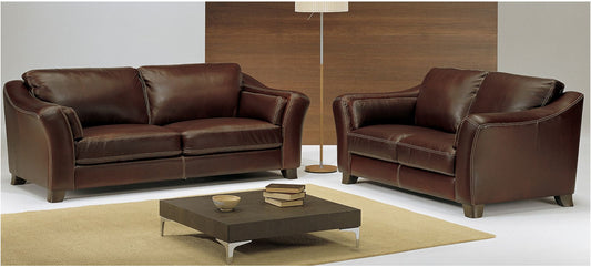 Piccadilly Dark Brown Leather 3+2 Sofa Set With Wooden Legs Newtrend Available In A Range Of Leathers And Colours 10 Yr Frame 10 Yr Pocket Sprung 5 Yr Foam Warranty