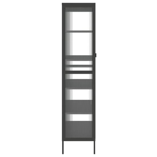 Piper Glass And Steel Display Cabinet With 2 Doors In Black