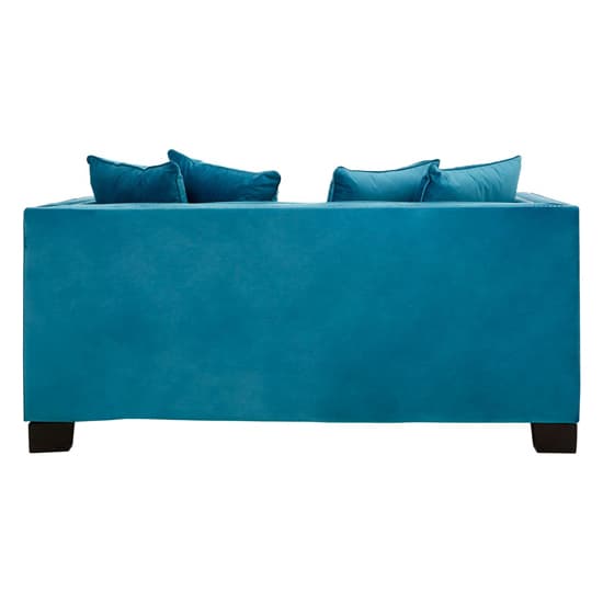 Pipirima Upholstered Velvet 2 Seater Sofa In Cyan Blue