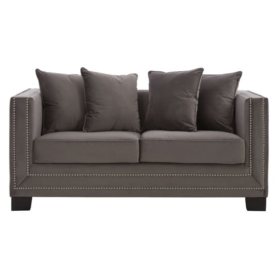 Pipirima Upholstered Velvet 2 Seater Sofa In Cyan Brown