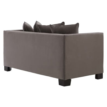 Pipirima Upholstered Velvet 2 Seater Sofa In Cyan Brown