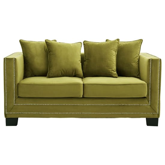 Pipirima Upholstered Velvet 2 Seater Sofa In Moss Green