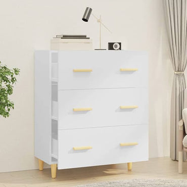 Pirro High Gloss Chest Of 3 Drawers In White