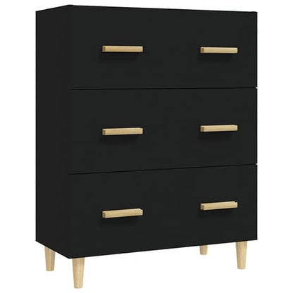 Pirro Wooden Chest Of 3 Drawers In Black