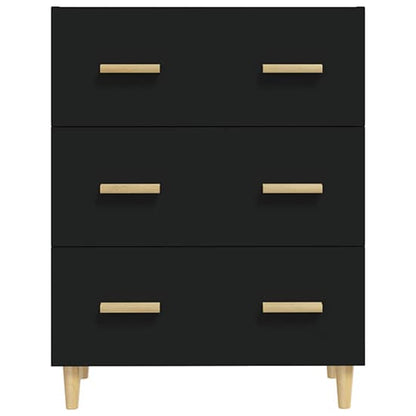 Pirro Wooden Chest Of 3 Drawers In Black