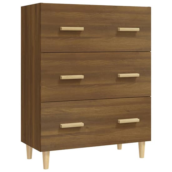 Pirro Wooden Chest Of 3 Drawers In Brown Oak