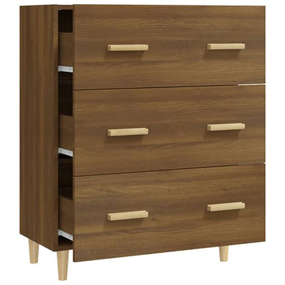 Pirro Wooden Chest Of 3 Drawers In Brown Oak