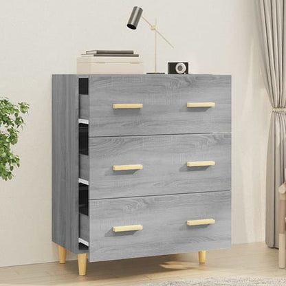 Pirro Wooden Chest Of 3 Drawers In Grey Sonoma Oak