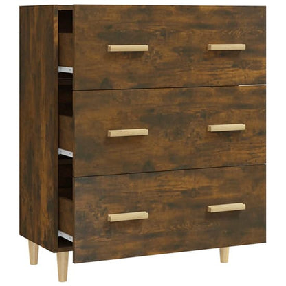 Pirro Wooden Chest Of 3 Drawers In Smoked Oak